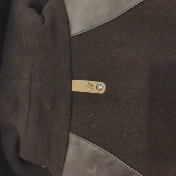 Mackage Wool Blend Coat Size Large Dark Brown - Picture 11 of 14